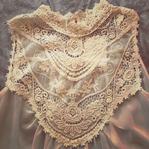 NWT Cream Sheer Top